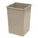 Winco PTCS-35BE Commercial 35‑Gallon Square Trash Can, Tall Design, 19‑1/2"W x 27‑5/8"H, Beige LDPE Plastic 1 image