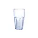 Winco PTSN-16 Havana Tumbler, 16 oz (1 pt) Ribbed Blue SAN Plastic - 1 Dozen 1 image