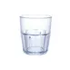 Winco PTSN-9 Havana Tumbler, 9 oz, Blue Ribbed SAN Plastic, Dishwasher Safe - 1 Dozen 1 image