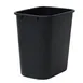 Winco PWR-28K Wastebasket, 28 qt., 14-5/8"W X 10-1/4"D X 15"H, Rectangular, Black 1 image