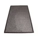Winco RBM-35K-R Anti Fatigue Floor Mat w/ Beveled Edges, Rolled, Rubber, Black - 3 x 5 x 1/2" 1 image
