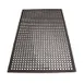Winco RBM-35K Anti Fatigue Floor Mat w/ Beveled Edges, Rubber, Black - 3' x 5' x 1/2" 1 image