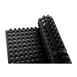 Winco RBMI-33K Black Rubber Floor Mat, Anti Fatigue, Interlocking - 3' x 3' x 1/2" 1 image