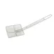 Winco SCF-6S 6 3/4" x 6 3/4" Square x 13" Handle Nickel Plated Mesh Skimmer 1 image