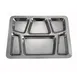 Winco SMT-2 Mess Tray, (6) Compartments, 15-1/2" X 11-1/2", Style B, Rectangular 1 image