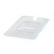 Winco SP7400C 1/4 Size Poly-Ware Food Pan Cover w/ Handle, Polycarbonate, Clear 1 image