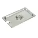 Winco SPCQ 1/4 Size Slotted Stainless Steel Steam Table Pan Cover with Handle 1 image
