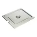 Winco SPCTT 2/3 Size Slotted Stainless Steel Steam Table Pan Cover, with Handle 1 image
