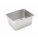 Winco SPJH-206 22 Gauge 6" Half Size Solid Anti-Jam Steam Table Pan  1 image