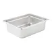 Winco SPJL-204 25 Gauge 4" Half Size Solid Anti-Jam Steam Table Pan 1 image