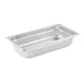 Winco SPJP-302 23 Gauge 2 1/2" 1/3 Size Solid Anti-Jam Steam Table Pan  1 image