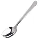 Winco SPS-S8 8" Stainless Steel Slanted Plating Spoon, Satin Finish 1 image