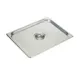 Winco SPSCH Stainless Steel Steam Table Pan Cover, 1/2 size, Solid, with Handle 1 image