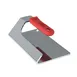 Winco SWS-74 Steak Weight, 2 lbs, 4" x 7-1/2", One Piece, Stackable, Red Silicone Handle Sleeve 1 image