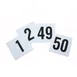 Winco TBN-50 Table Numbers Set, 1-50 Plastic Numbers, 4" x 3-3/4" Size, Plastic 1 image