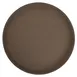 Winco TFG-16N Deluxe 16" Round Fiberglass Serving Tray, Brown Tray with Brown Non‑Slip Surface, NSF‑Approved 1 image