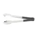 Winco UT-9HP-K Utility Tongs, 9", For Cold Food Service, Scalloped Edge, Black 1 image