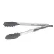 Winco UTS-12K Utility Tongs, 12", Locking Clip, Non-Slip Silicone Tips and Grip, Black 1 image