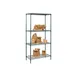 Winco VEXS-1848 4-Tier Wire Shelving, 48" W x 18" D x 72" H, Epoxy Green Finish, NSF/KD - Set 2 image