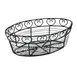 Winco WBKG-10O Oval Black Wire Bread/Fruit Basket, 10" X 6-1/2" X 3"H 1 image