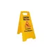 Winco WCS-25 Wet Floor Caution Sign English/Spanish, 12 x 25", Yellow 1 image