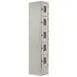 Winholt WL-55 Beige 1-Column Locker w/ (5) 10" x 12" x 12" Compartments, Perforated Doors 1 image