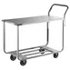 Winholt WX-1000KA-B-WM Steel 2-Shelf Stocking & Marking Cart w/ Galvanized Solid Top 3 image