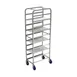 Winholt AL-1212 End Load Aluminum Platter Cart / Rack - (12) 12" Platter Capacity 1 image