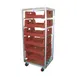 Winholt AL-3207CR-M 7 Box Side Load Mobile Aluminum Produce Crisping Rack 1 image