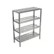 Winholt ALMCH-60-420-LC-72H E-Channel Aluminum 4 Shelf Mobile Cooler Shelving w/ (4) 6" Casters, (2) Locking Casters 1 image