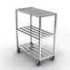 Winholt ALMCS-60-424-72-LC All-Welded Aluminum 4 Shelf Mobile Cooler Shelving w/ (4) 6" Casters 1 image