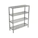 Winholt ALSCS-36-424-CM All-Welded Aluminum 4 Shelf Correctional Shelving - 36" x 24" x 72" 1 image