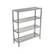 Winholt ALSTB-72-424-CM Aluminum 4 Shelf T-Bar Cooler & Backroom Shelving - 24" x 72" x 72" 1 image