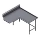 Winholt CDT-14-I-72L 72" Island Clean Dish Table, 9" Splash -14 Gauge S.Steel / Left-to-Right 1 image