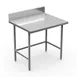 Winholt DTB-3636 36" Open Base Work Table with Side & Rear Crossrails, 6" Backsplash / 16 Gauge Top 1 image