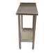 Winholt DTSB-15-2418 18" Open Base Work Table with Undershelf / Upturn - 16 Gauge Top 1 image