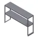 Winholt SSTMDS-1572 Shelf, Table Mount, Double, 72"W X 15"D 1 image