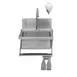 Winholt WWHS1410SP 10" Wall Mounted Hand Sink w/Faucet, Knee Valves & Soap Dispenser - 16 gauge 1 image
