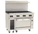 Wolf C48S-8B 48" Gas Restaurant Range w/ (8) Open Burners, (1) Standard Oven, (1) Cabinet Base, 275.000 BTU 1 image