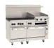 Wolf C60SC-6B24GB 60" Gas Restaurant Range w/ (6) Open Burners, 24" Raised Griddle/Broiler Right, (1) Standard Oven, (1) Convection Oven, 268.000 BTU 1 image