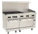 Wolf C60SC-6B24GT 60" Gas Restaurant Range w/ (6) Open Burners, 24" Griddle Right w/ Thermostatic Controls, (1) Standard Oven, (1) Convection Oven, 278.000 BTU 1 image