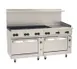 Wolf C72CC-8B24G 72" Gas Restaurant Range w/ (8) Open Burners, 24" Griddle Right, (2) Convection Ovens, 350.000 BTU 1 image