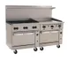 Wolf C72SS-6B36GT 72" Gas Restaurant Range w/ (6) Open Burners, 36" Griddle Right w/ Thermostatic Controls, (2) Standard Ovens, 310.000 BTU  1 image