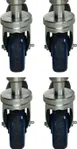 Wolf CSTSET-SINGLE Casters (Set of Four, 2 Locking) For Single Deck Oven or For Leg Stand 1 image